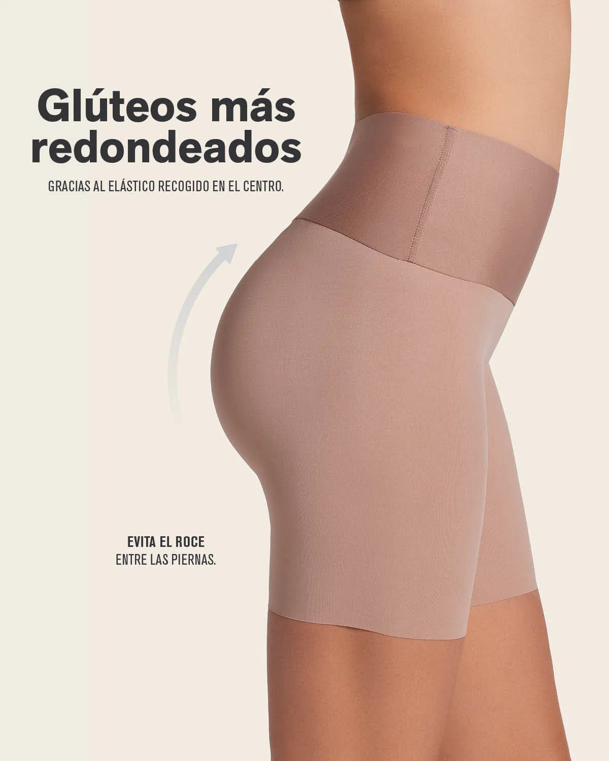 Short de control moderado aspecto invisible con fajón antideslizante - Image 6