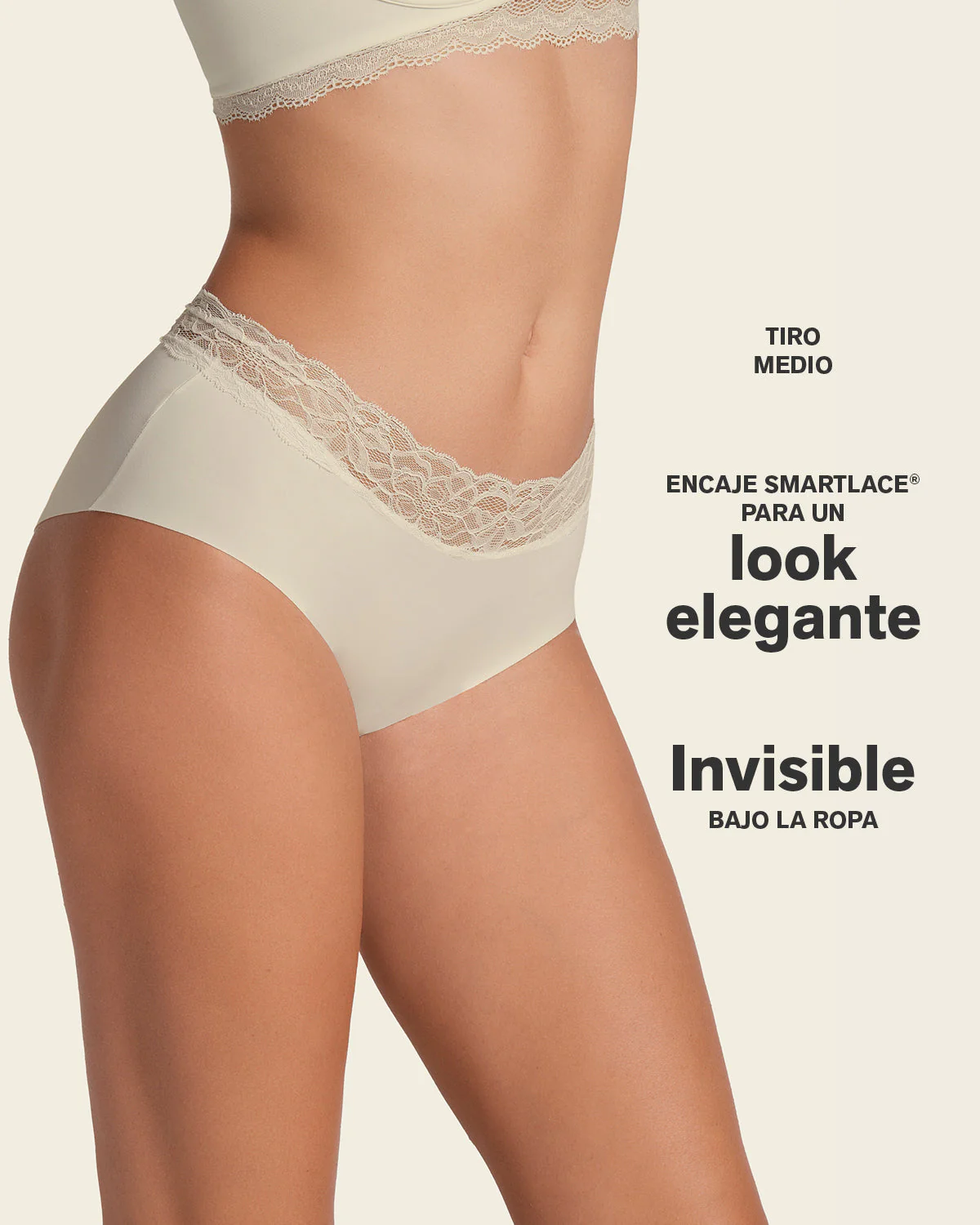 Panty hípster en tela ultraliviana con franja de encaje - Image 17