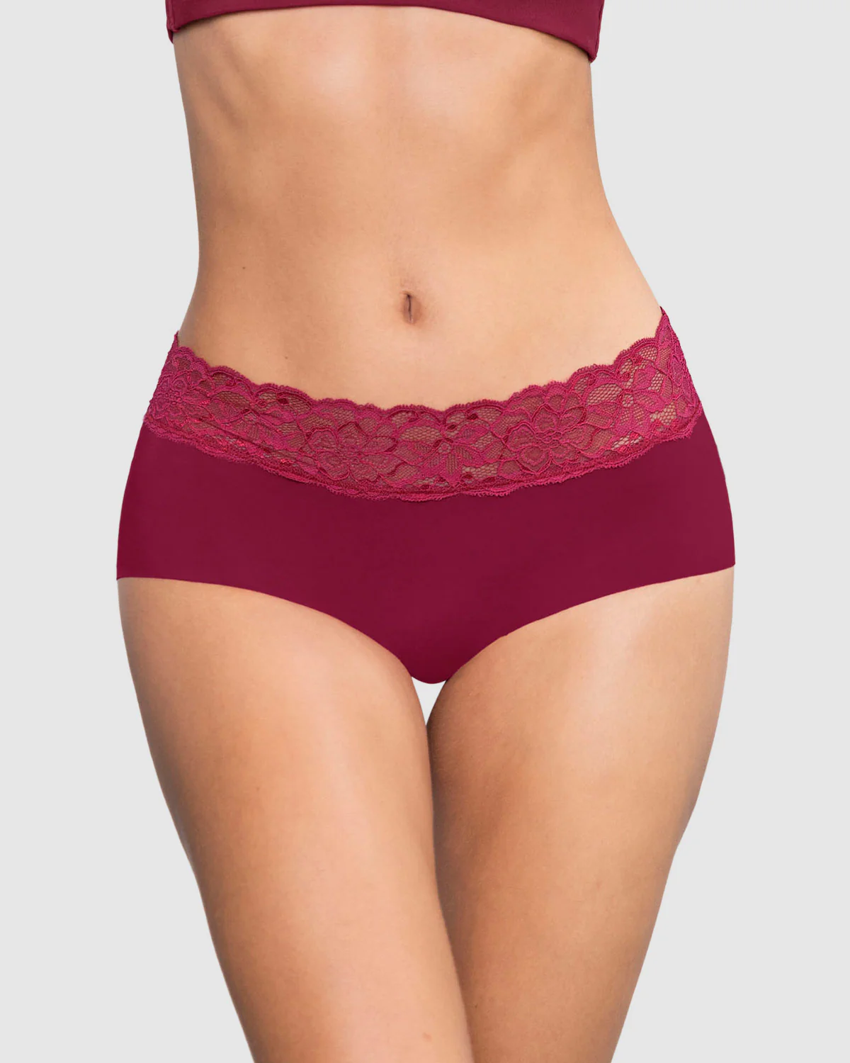 Panty hípster en tela ultraliviana con franja de encaje - Image 32