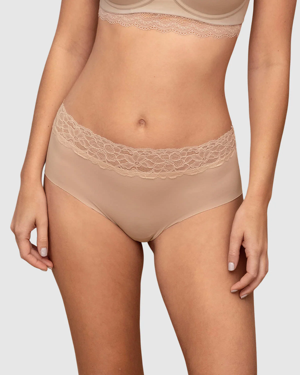 Panty hípster en tela ultraliviana con franja de encaje - Image 8